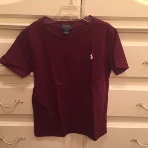 RALPH LAUREN POLO MAROON T-SHIRT SIZE 6